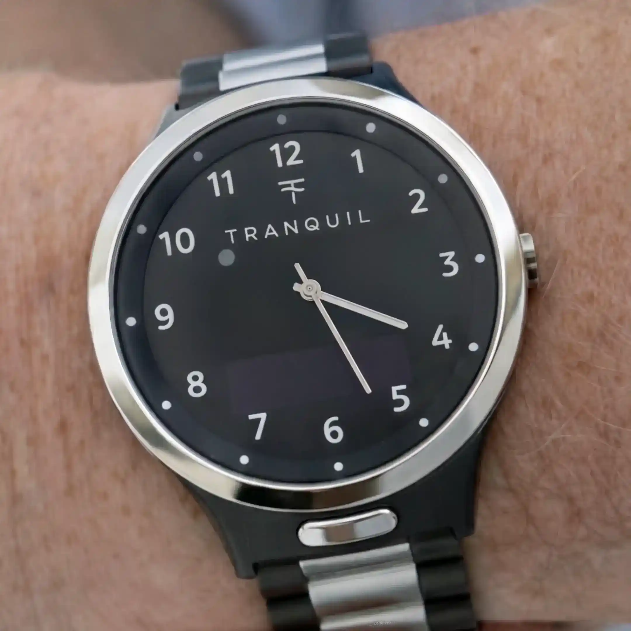 tranquil gps watch elderly silver and black