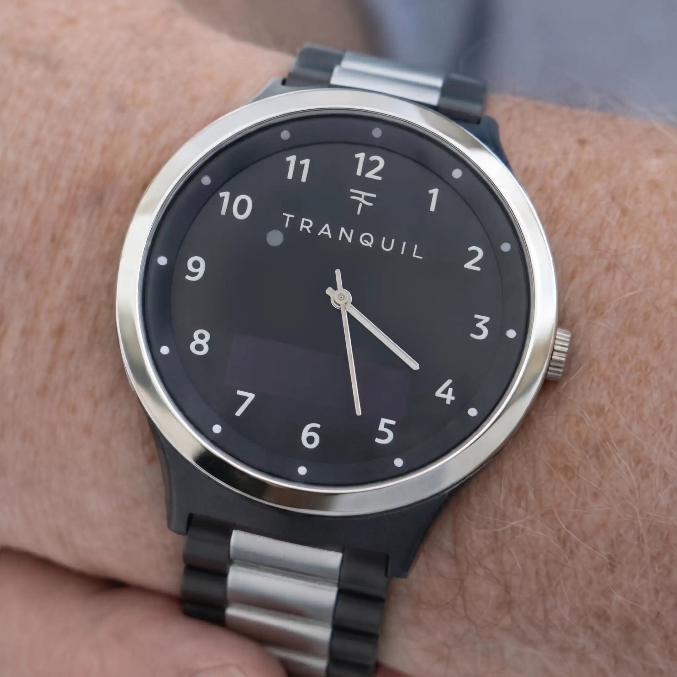 tranquil gps watch elderly black and silver