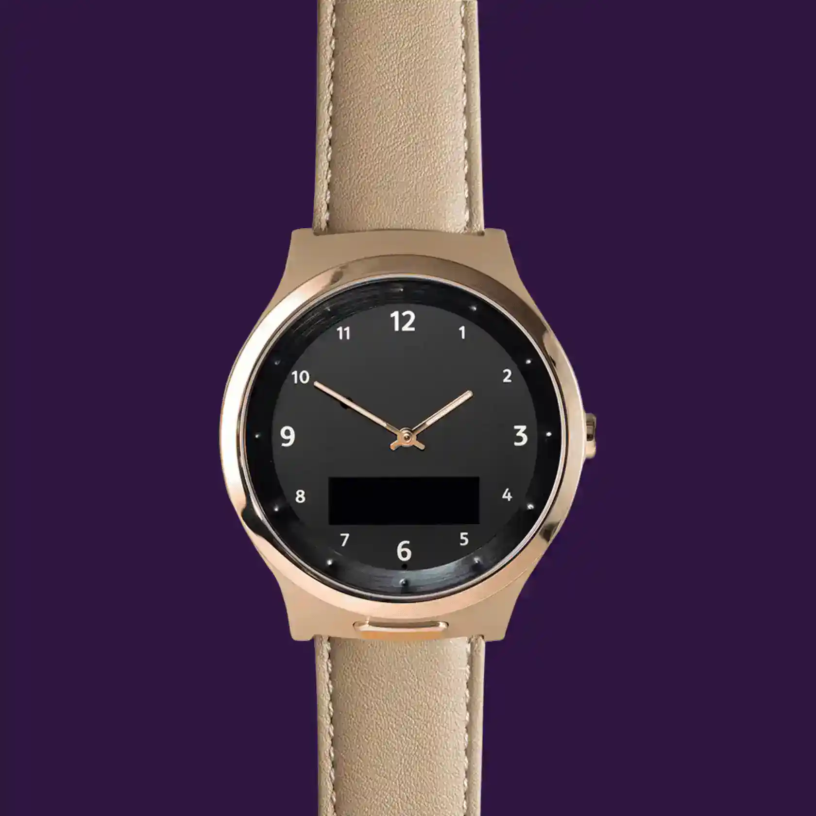 tranquil gps watch elderly rose gold and sand