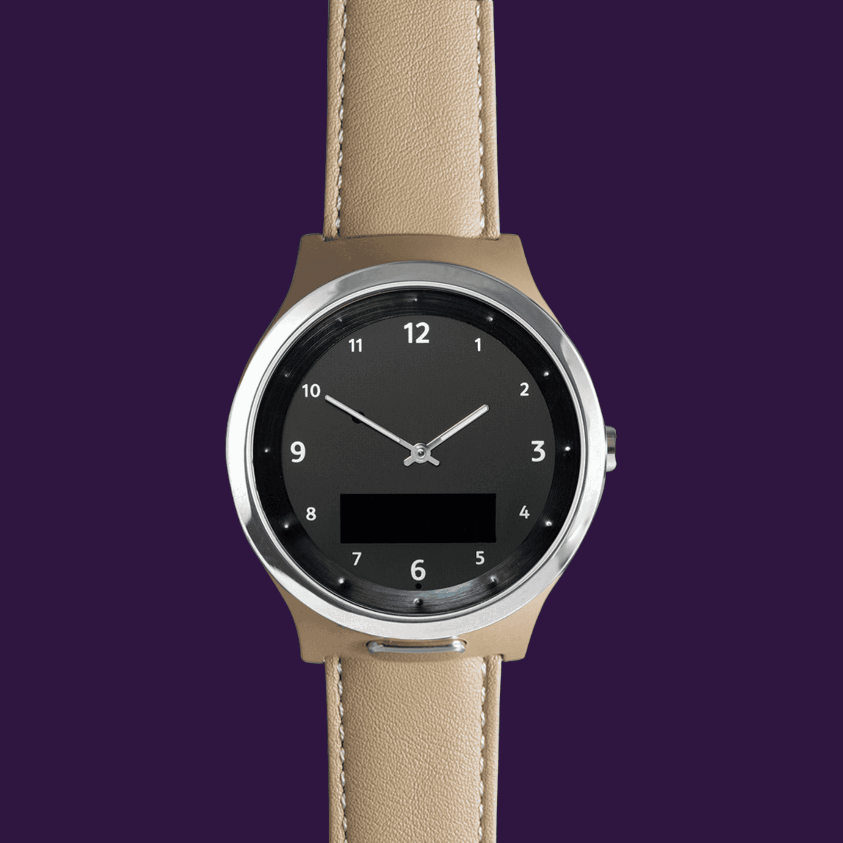 tranquil gps watch elderly silver and sand