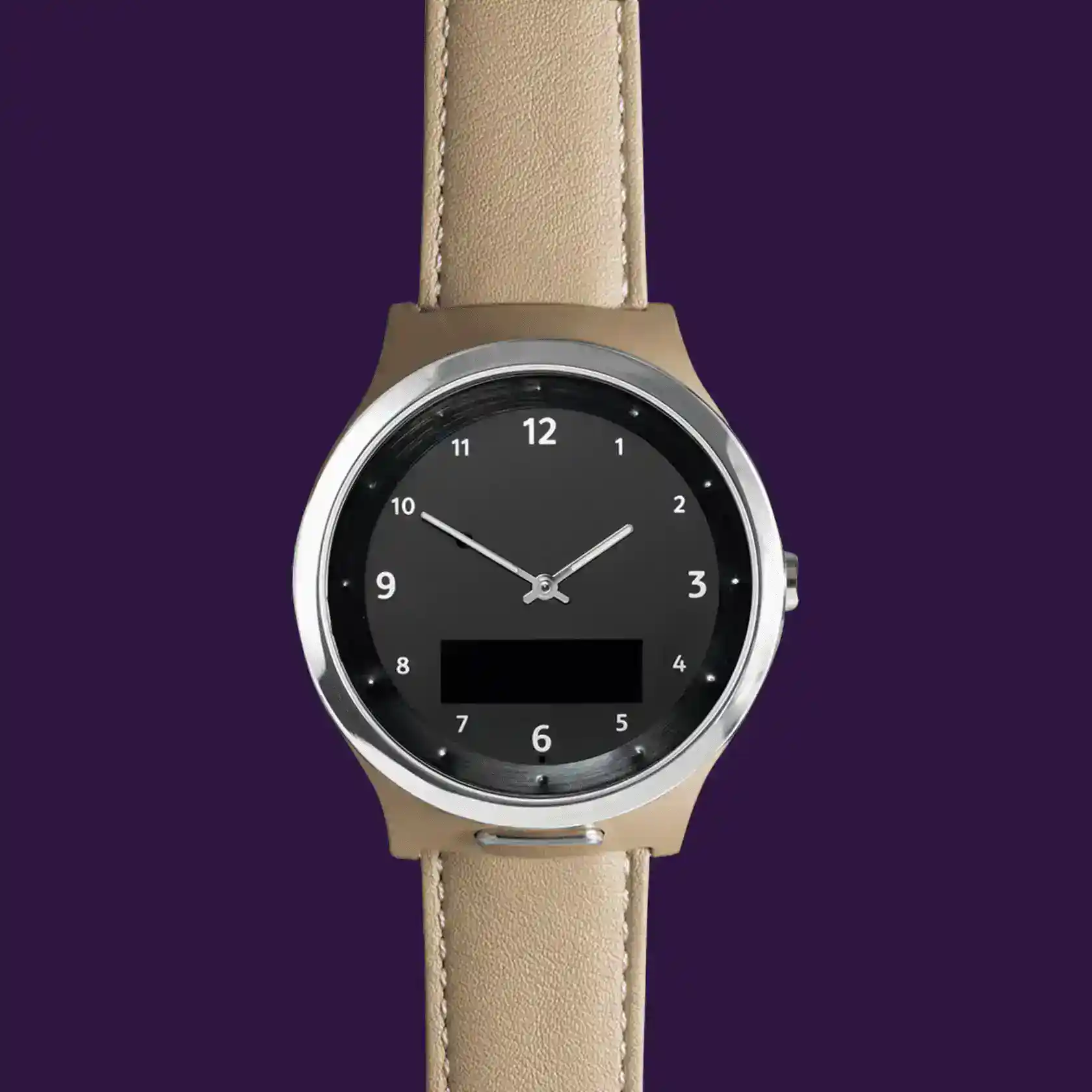 tranquil gps watch elderly silver and sand